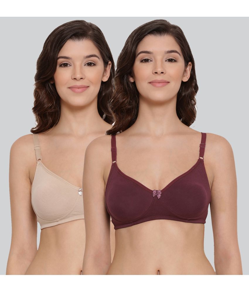     			LYRA - Multicolor Cotton Lightly Padded Women's T-Shirt Bra ( Pack of 2 )