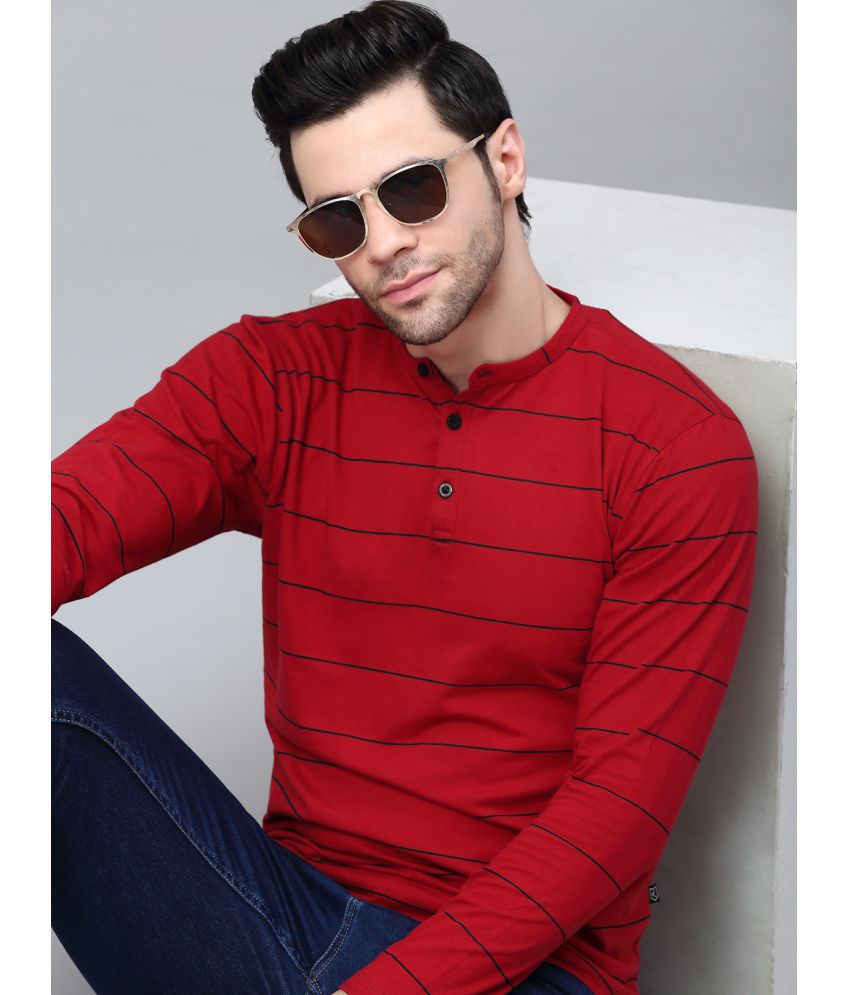     			Rigo - Red Cotton Slim Fit Men's T-Shirt ( Pack of 1 )