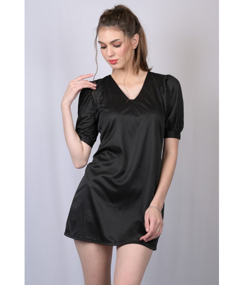     			OWO THE LABEL - Black LYCRA Women's Fit & Flare Dress ( Pack of 1 )