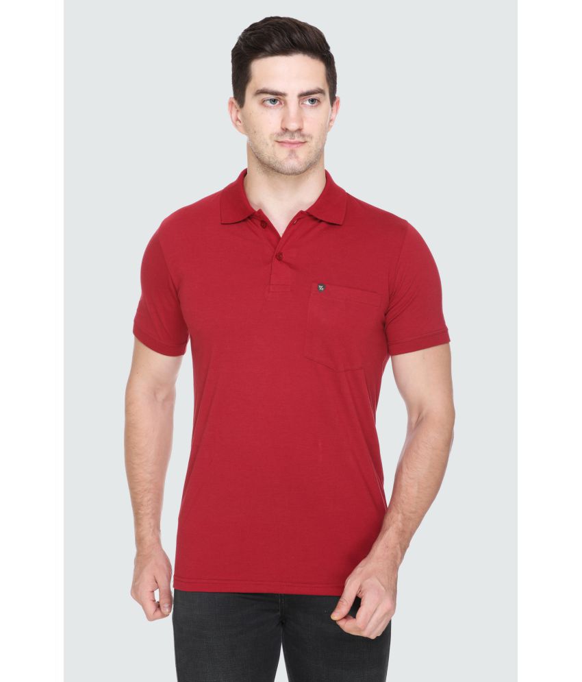     			White Moon - Maroon Cotton Regular Fit Men's Sports Polo T-Shirt ( Pack of 1 )