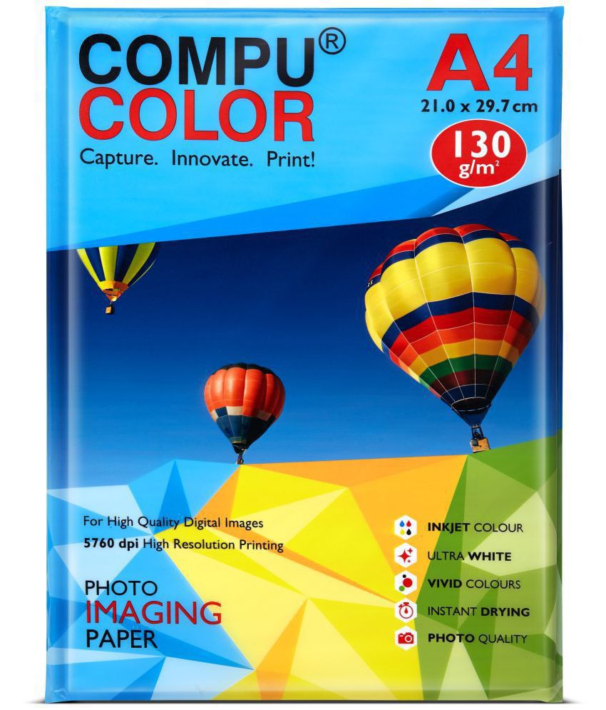     			COMPUCOLOR CAST COATED PRIMO Glossy Photo Paper 130GSM (A4 size, 50 sheets)