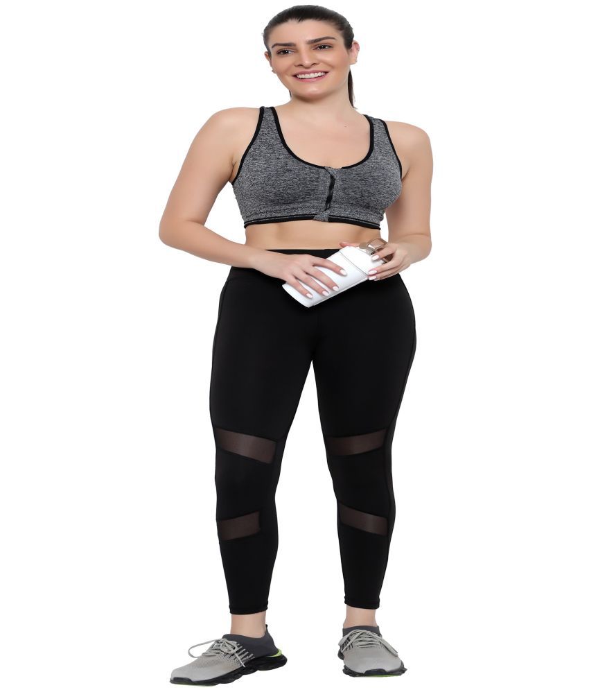 Diaz - Black Polyester Regular Fit Women's Sports Tights ( Pack of 1 )