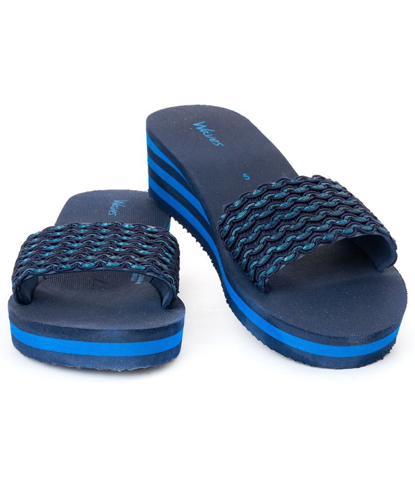     			Khadim's - Navy Blue Women's Slide Flip Flop