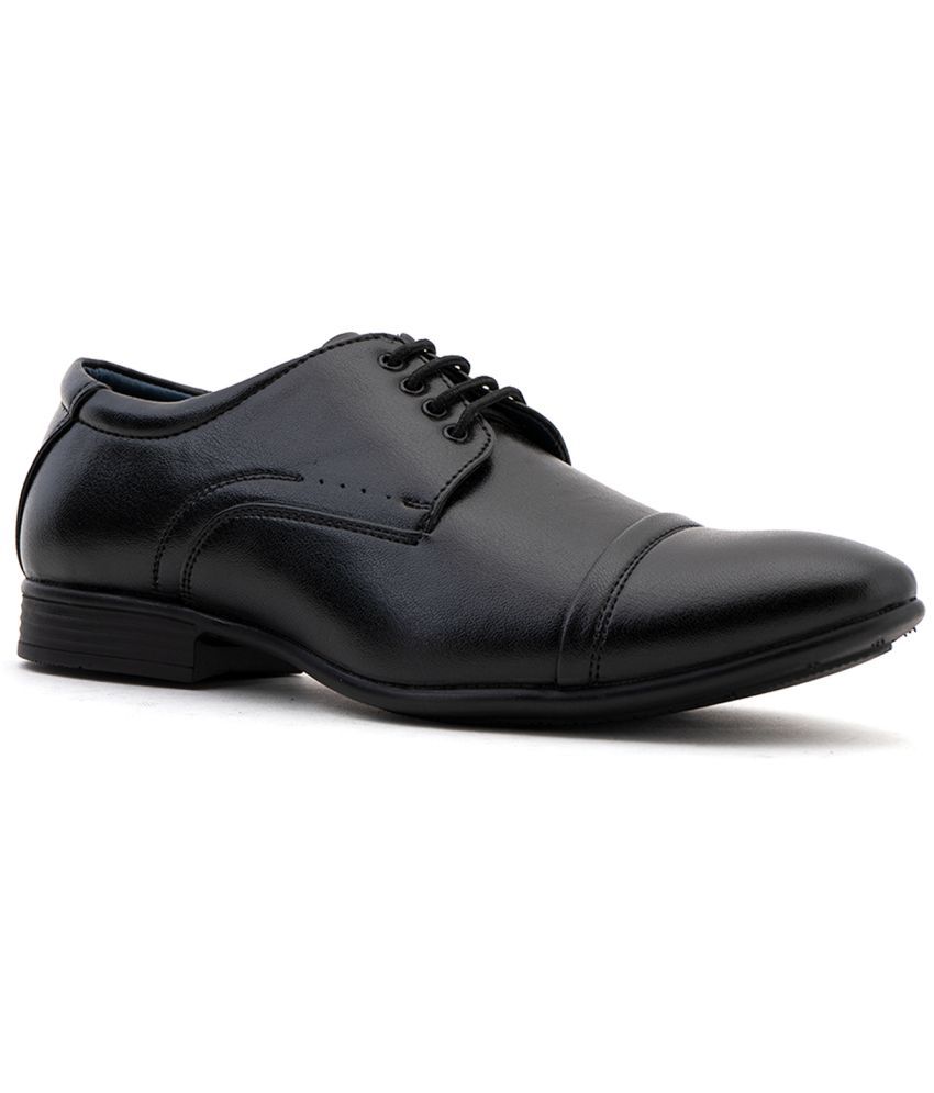     			Khadim's - Black Men's Derby Formal Shoes