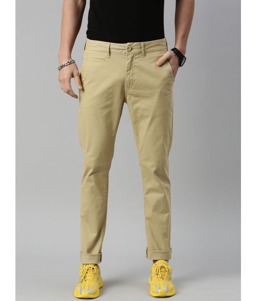 Breakbounce - Camel Cotton Slim - Fit Men's Chinos ( Pack of 1 )