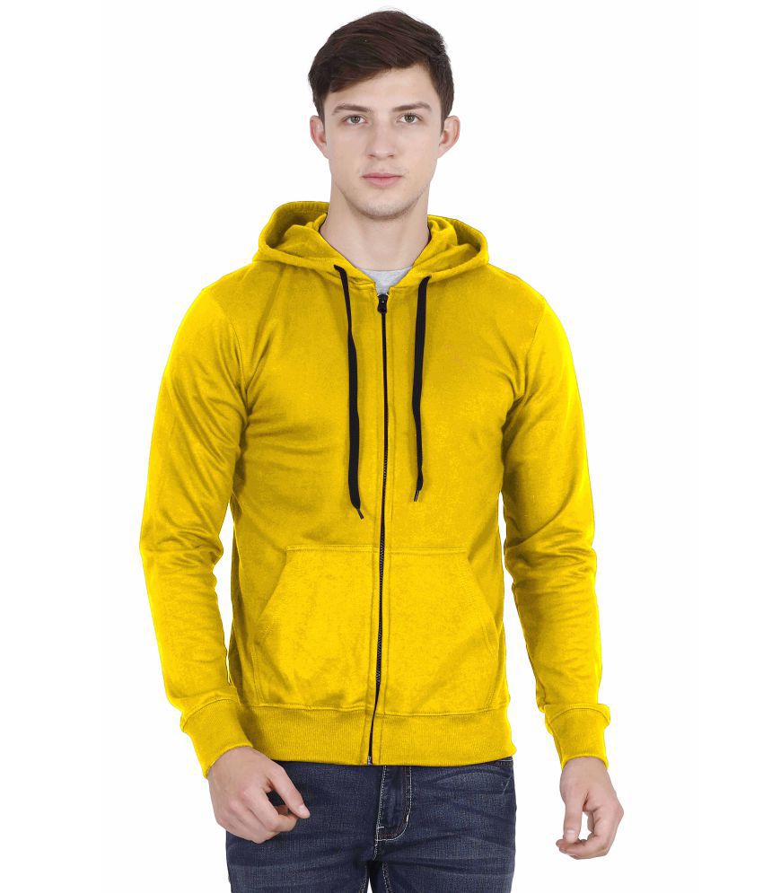     			FLEXIMAA - Yellow Cotton Regular Fit Men's Sweatshirt ( Pack of 1 )