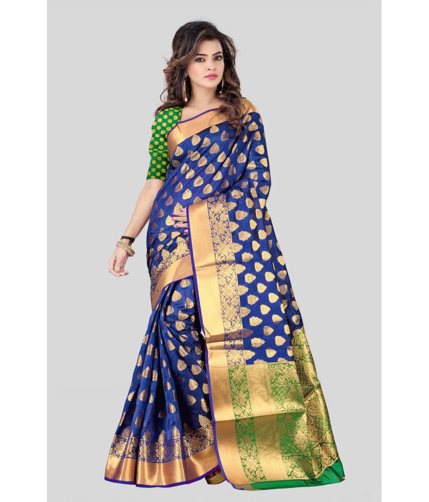     			Gazal Fashions - Multicolor Banarasi Silk Saree With Blouse Piece ( Pack of 1 )