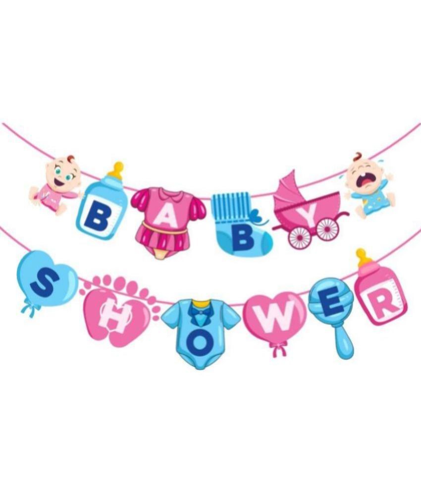     			Zyozi  Baby Shower Theme Banner | Bunting Hanging for Baby Shower Party Decoration | Kids Boss Baby Themed Party Supplies  Banner