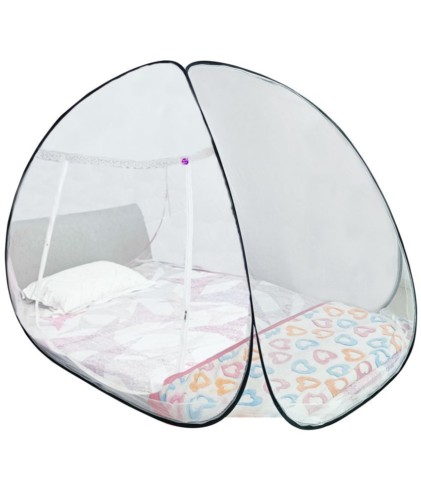     			Silver Shine - Black Cotton Foldable Mosquito Net ( Pack of 1 )