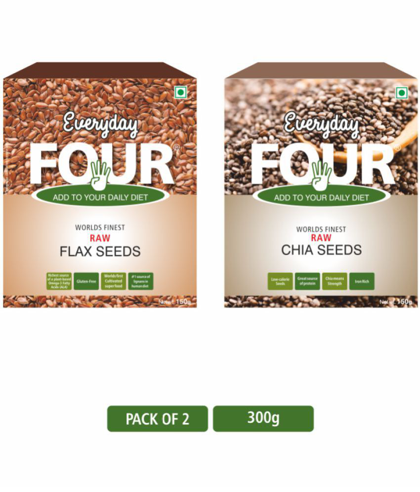     			Everyday Four Raw Flax (Alsi) 150g + Raw Chia Seeds 150g | Combo Pack |
