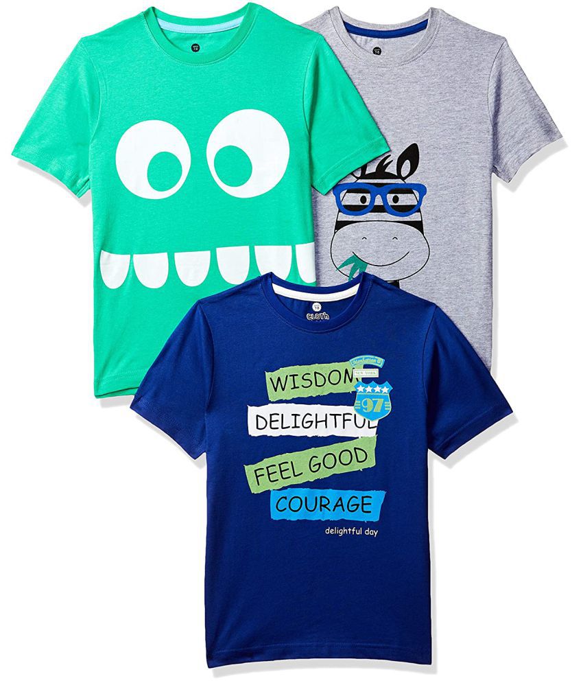     			CLOTTH THEORY - Multicolor Cotton Boy's T-Shirt ( Pack of 3 )