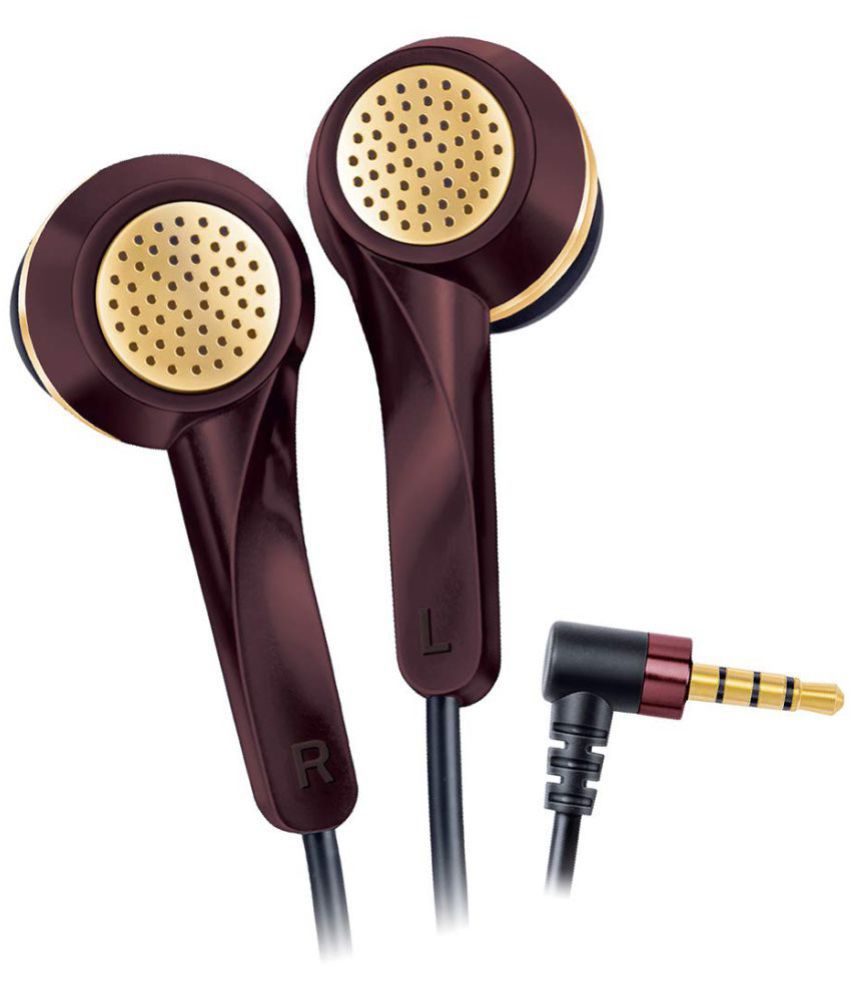     			FINGERS SoundGlitz - Burgundy + Gold In Ear Wired With Mic Headphones/Earphones Pink