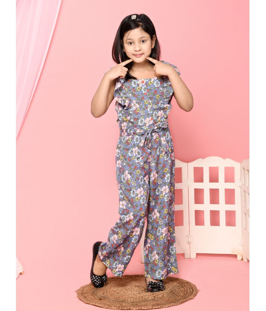     			Lilpicks - Grey Rayon Girls Jumpsuit ( Pack of 1 )