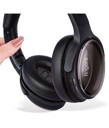 FINGERS Alloy H3 Over Ear Wireless With Mic Headphones/Earphones Black