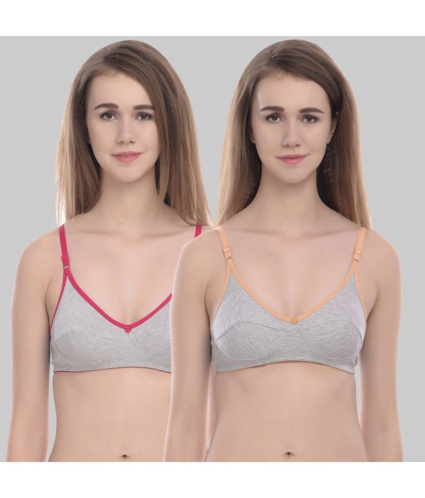     			Elina Pack of 2 Cotton Non Padded Women's T-Shirt Bra ( Beige )