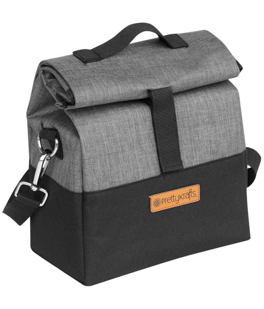     			PrettyKrafts - Grey Lunch Bags ( 1 Pc )