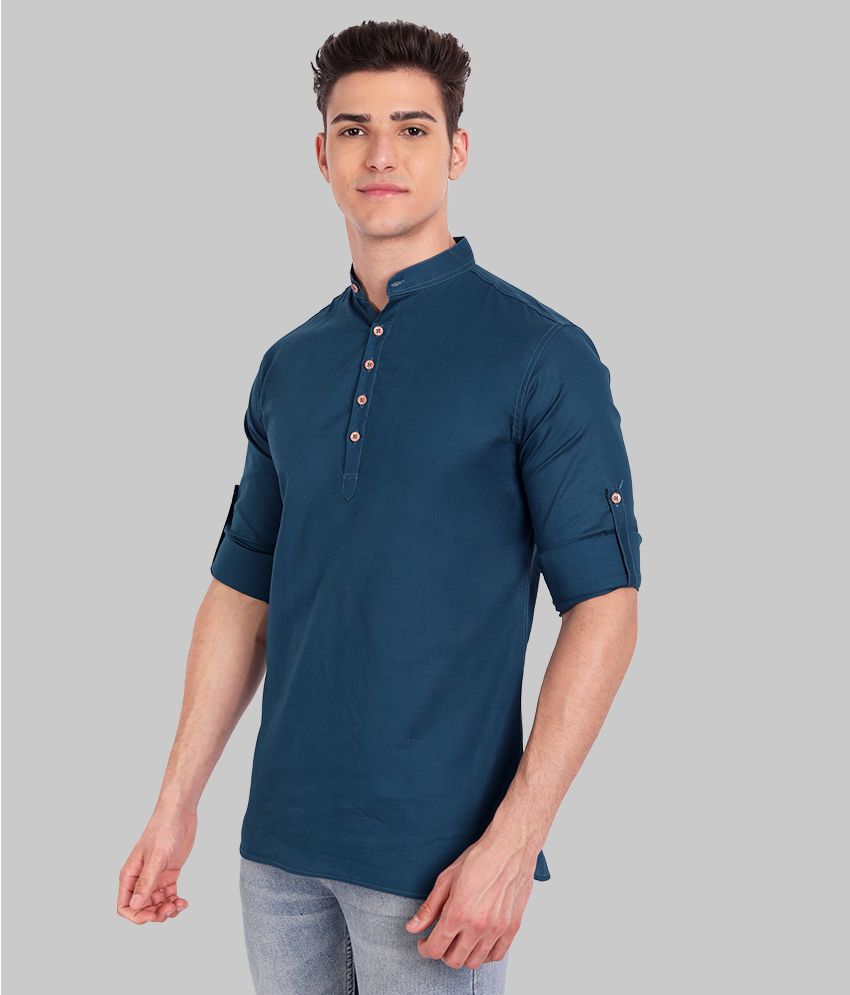     			Vida Loca - Royal Blue Linen Slim Fit Men's Casual Shirt ( Pack of 1 )