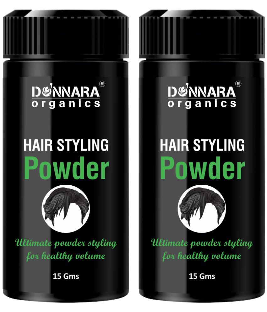 Donnara Organics Hair Styling Volumizing Powder with Strong Hold and Matte Finish Clay 15 gm Pack of 2