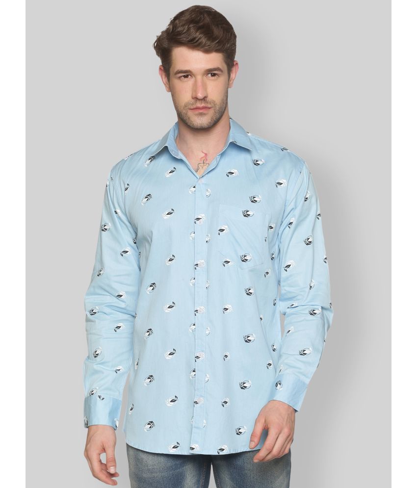     			YHA - Light Blue Cotton Regular Fit Men's Casual Shirt ( Pack of 1 )
