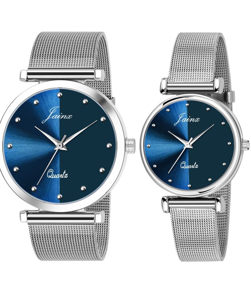     			Jainx - Silver Stainless Steel Analog Couple's Watch
