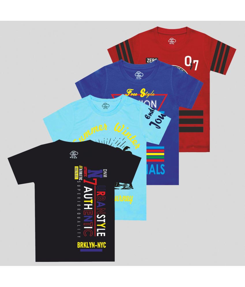 MIST N FOGG - Multicolor Cotton Boy's T-Shirt ( Pack of 4 )