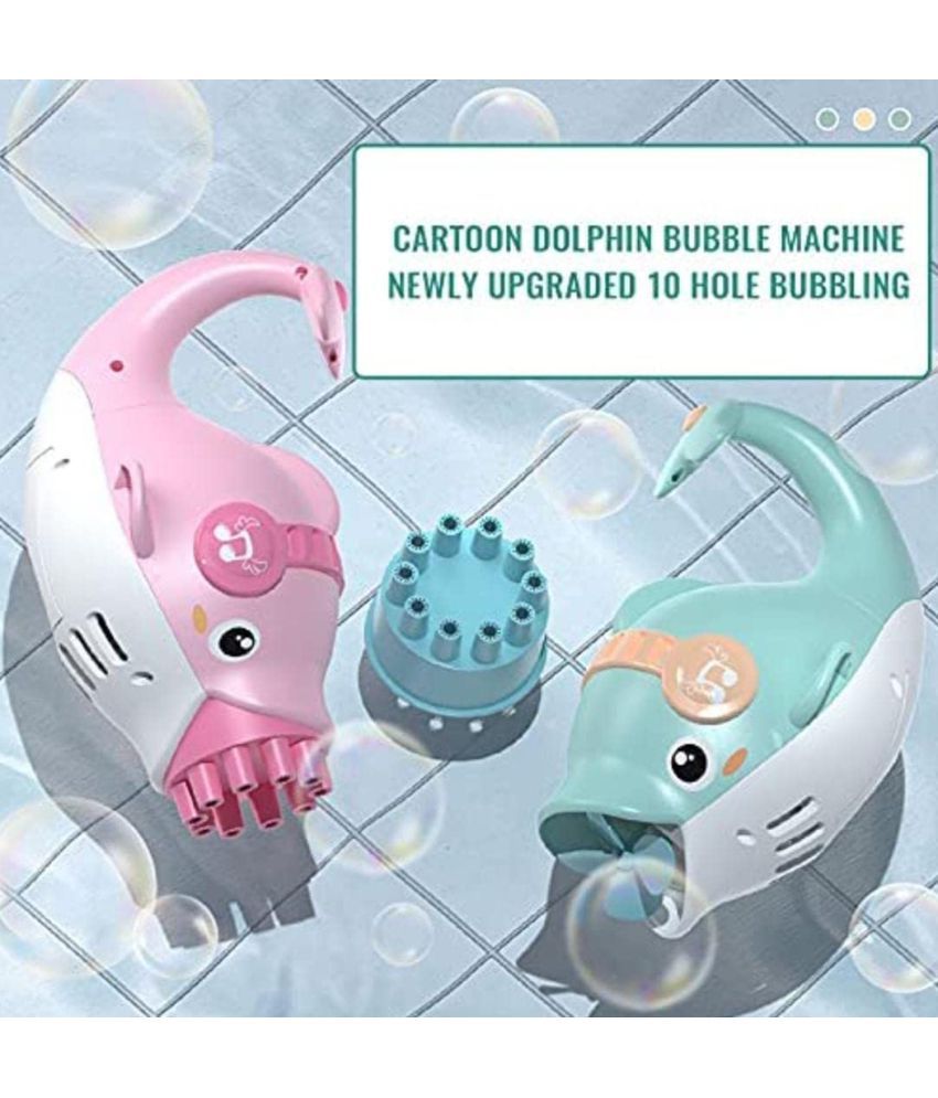 NHR Dolphine Gatling Bubble Gun Blower for Kids, Dolphin Bubble Maker