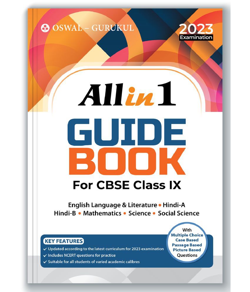     			Oswal - Gurukul All in 1 Guide Book for CBSE Class 9 Exam 2023 -  NCERT Questions,  Latest Syllabus Pattern MCQs/Case/ Passage/Picture Based (English,