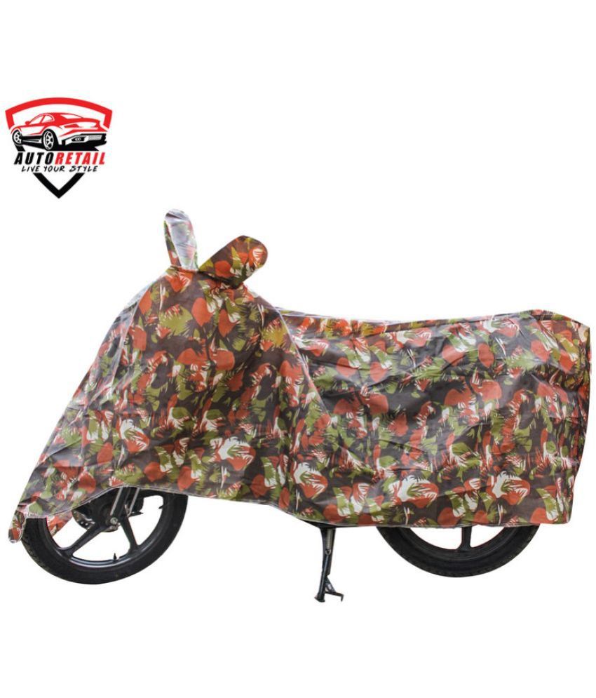     			AutoRetail - Jungle Dust Proof Two Wheeler Polyster Cover With (Mirror Pocket) for FZ ( Pack of 1 )