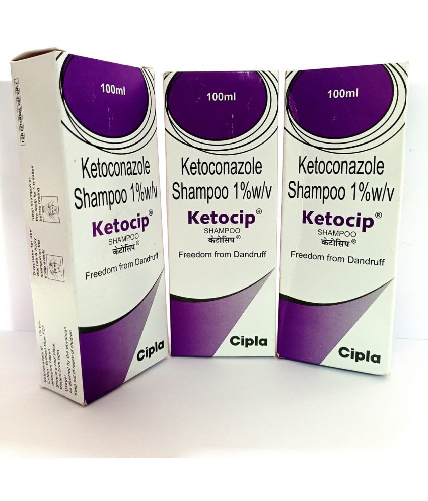     			KETOCIP 1% ANTIDANDRUFF SHAMPOO ( PACK OF 3) Natural Baby Shampoo 100 ml ( 3 pcs )