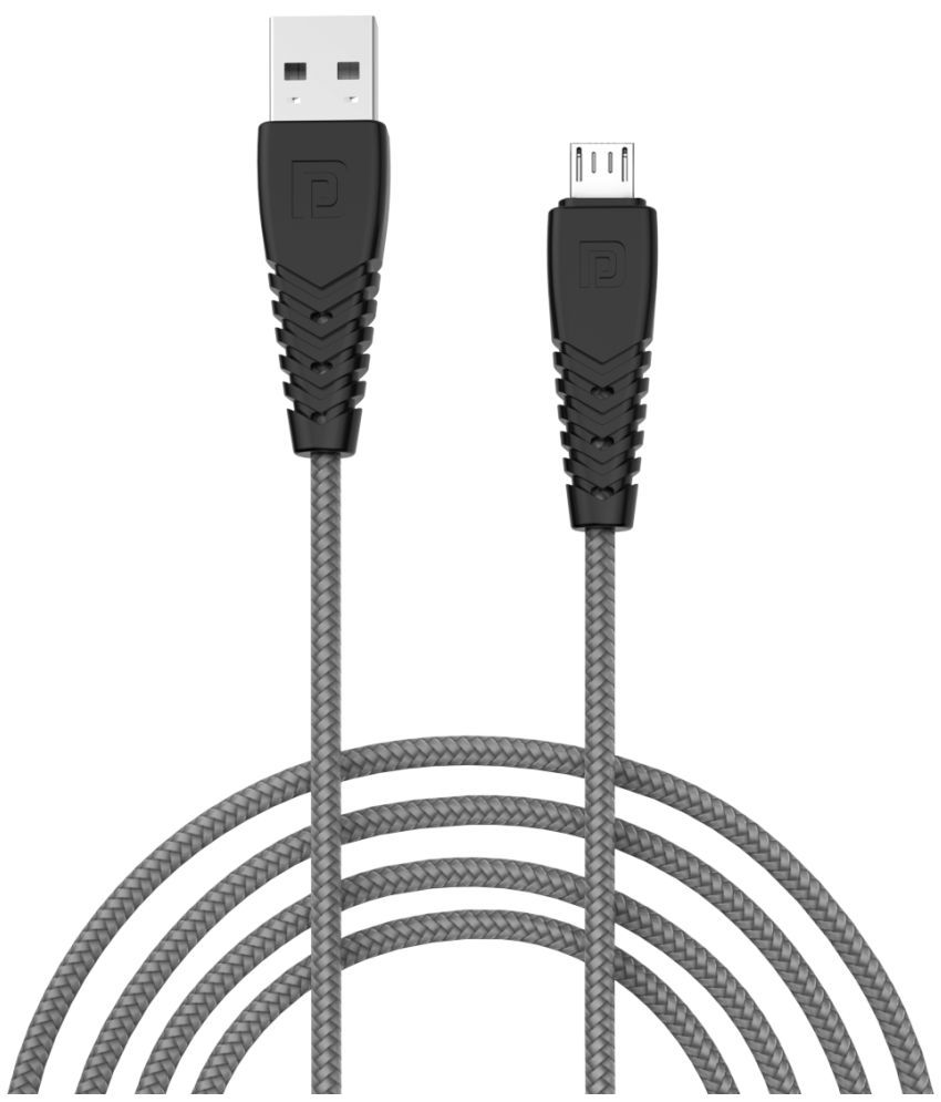     			Portronics - Grey 3A USB Data Cable 1 Meter