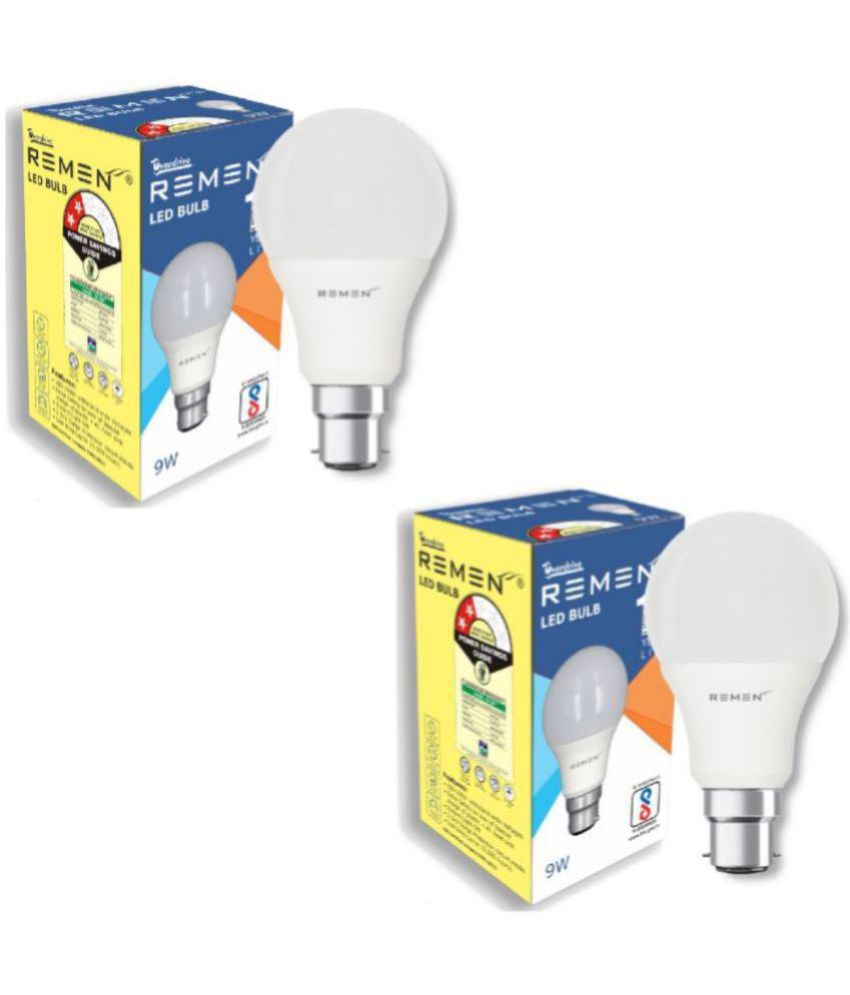     			Remen Led Lites - 9W Cool Day Light LED Bulb ( Pack of 2 )