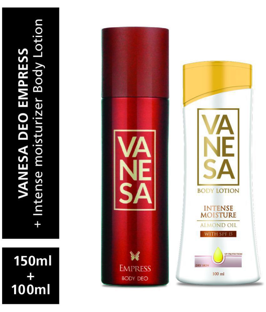     			Vanesa Empress Deo 150Ml , Almond Body Lotion 200Ml (Combo Pack Of 2)