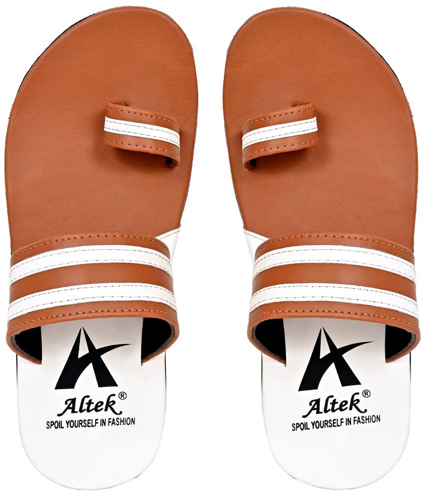     			Altek - Tan Men's Leather Slipper