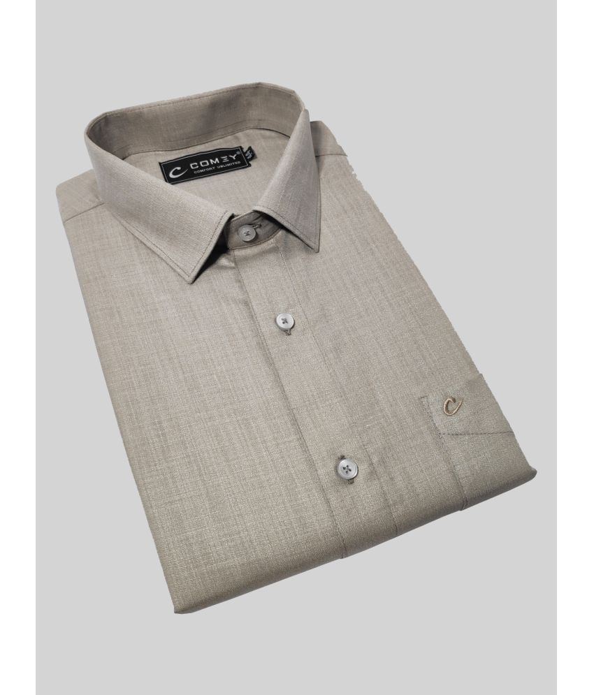     			Comey Cotton Blend Regular Fit Full Sleeves Men's Formal Shirt - Khaki ( Pack of 1 )