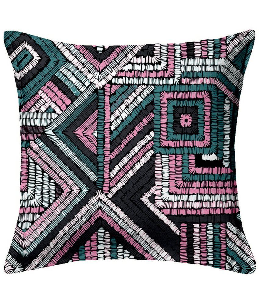     			Houzzcode - Water Repellent Multi Polyester Pillow Covers 40x40x3 ( Pack of 1 )