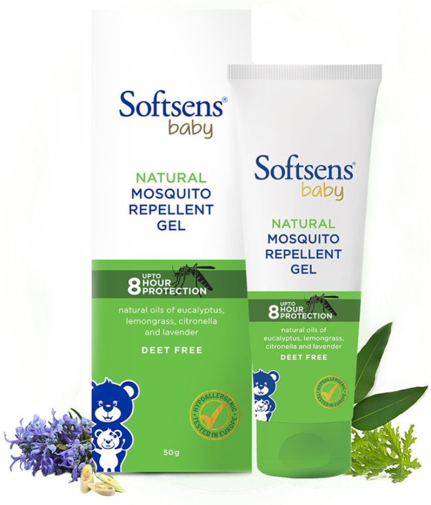     			Softsens Baby Natural Mosquito Repellent Gel 50ml |DEET Free, Eucalyptus, Citronella & lavender