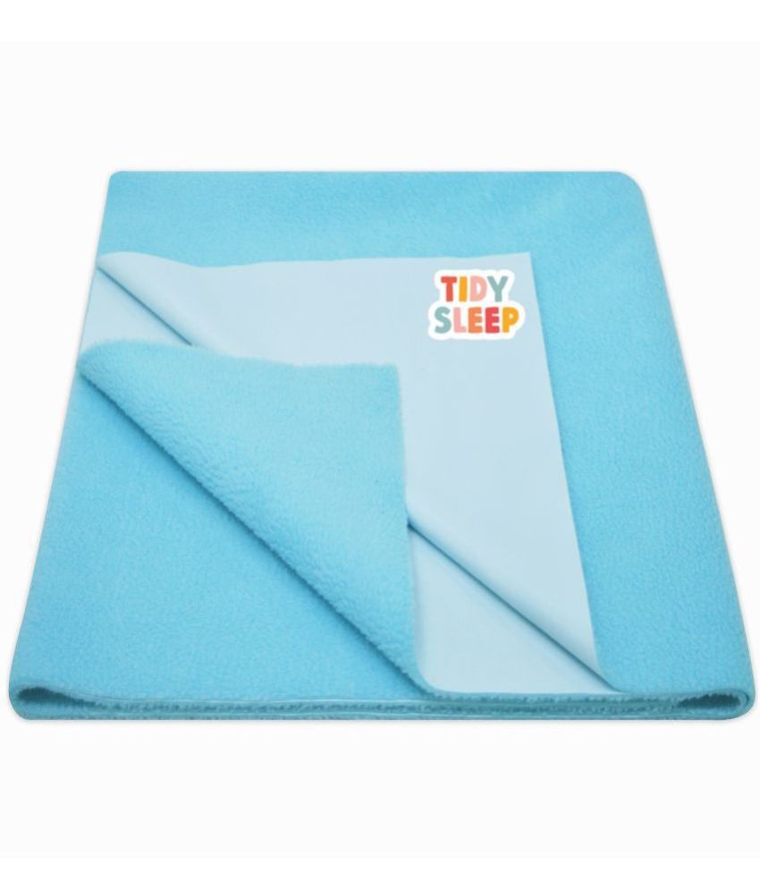 Tidy Sleep - Sky Blue Microfibre Bed Protector Sheet ( Pack of 1 )