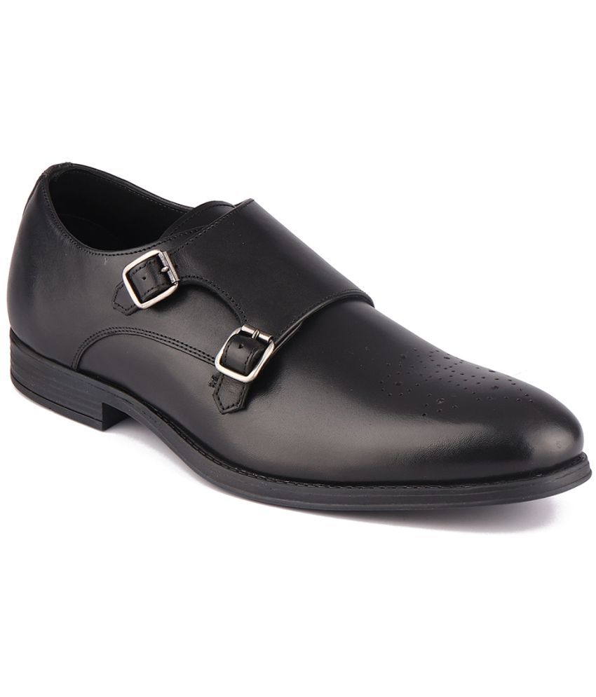     			Top Brass - Black Men's Monk Strap Formal Shoes