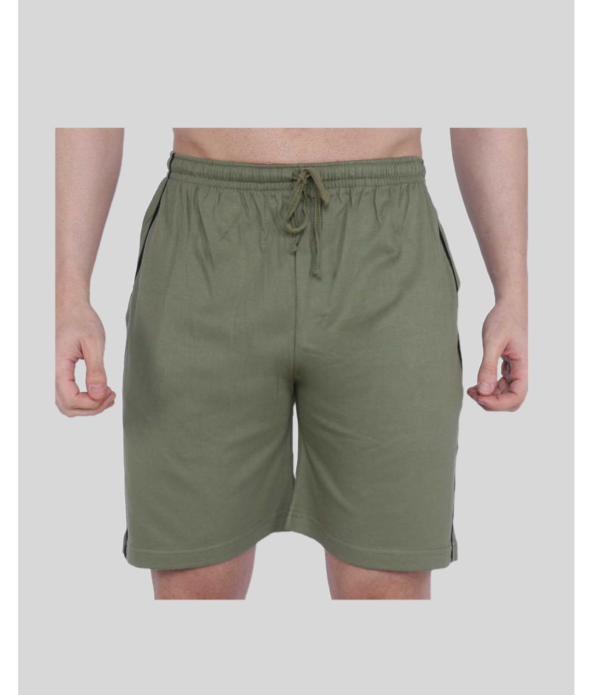     			Neo Garments - Green Cotton Men's Shorts ( Pack of 1 )