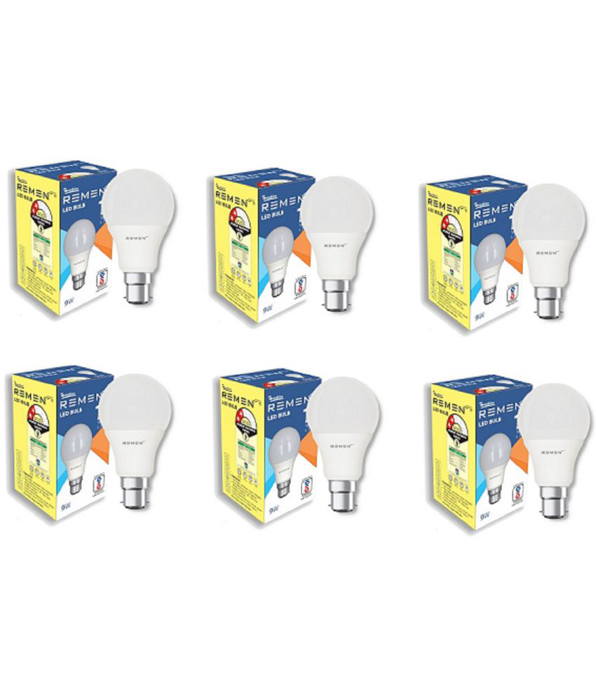     			Remen Led Lites - 9W Cool Day Light LED Bulb ( Pack of 6 )