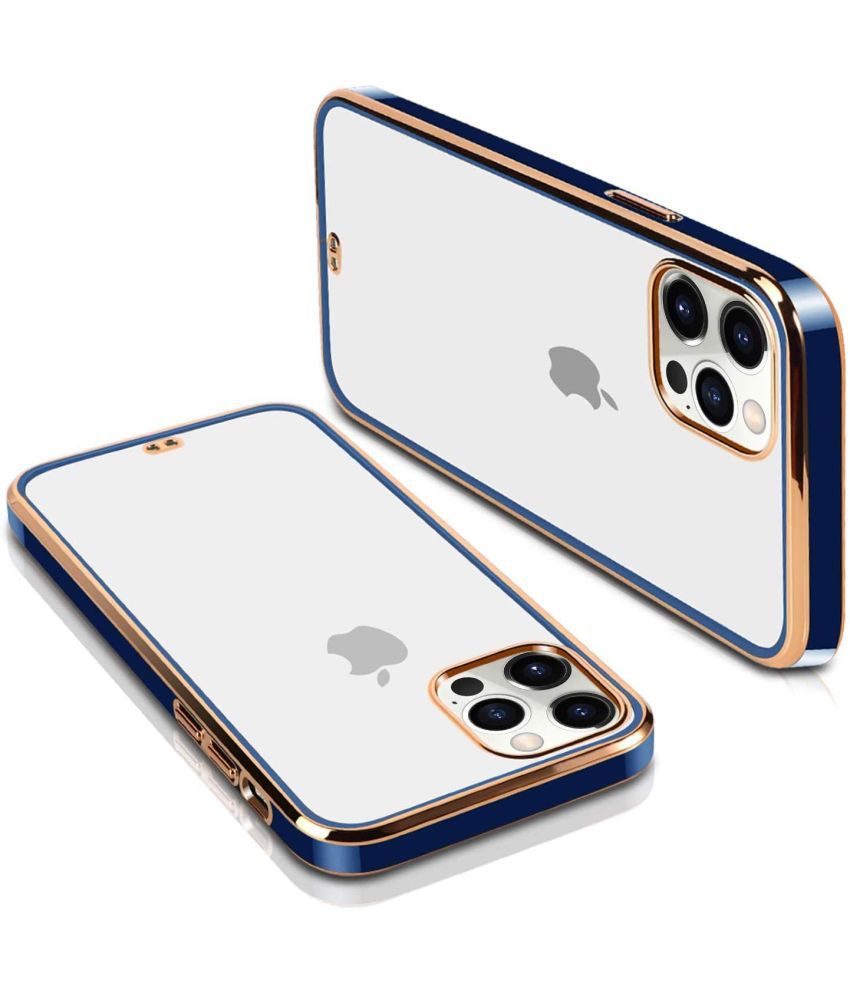     			Kosher Traders - Blue Silicon Silicon Soft cases Compatible For Iphone 13 pro ( Pack of 1 )