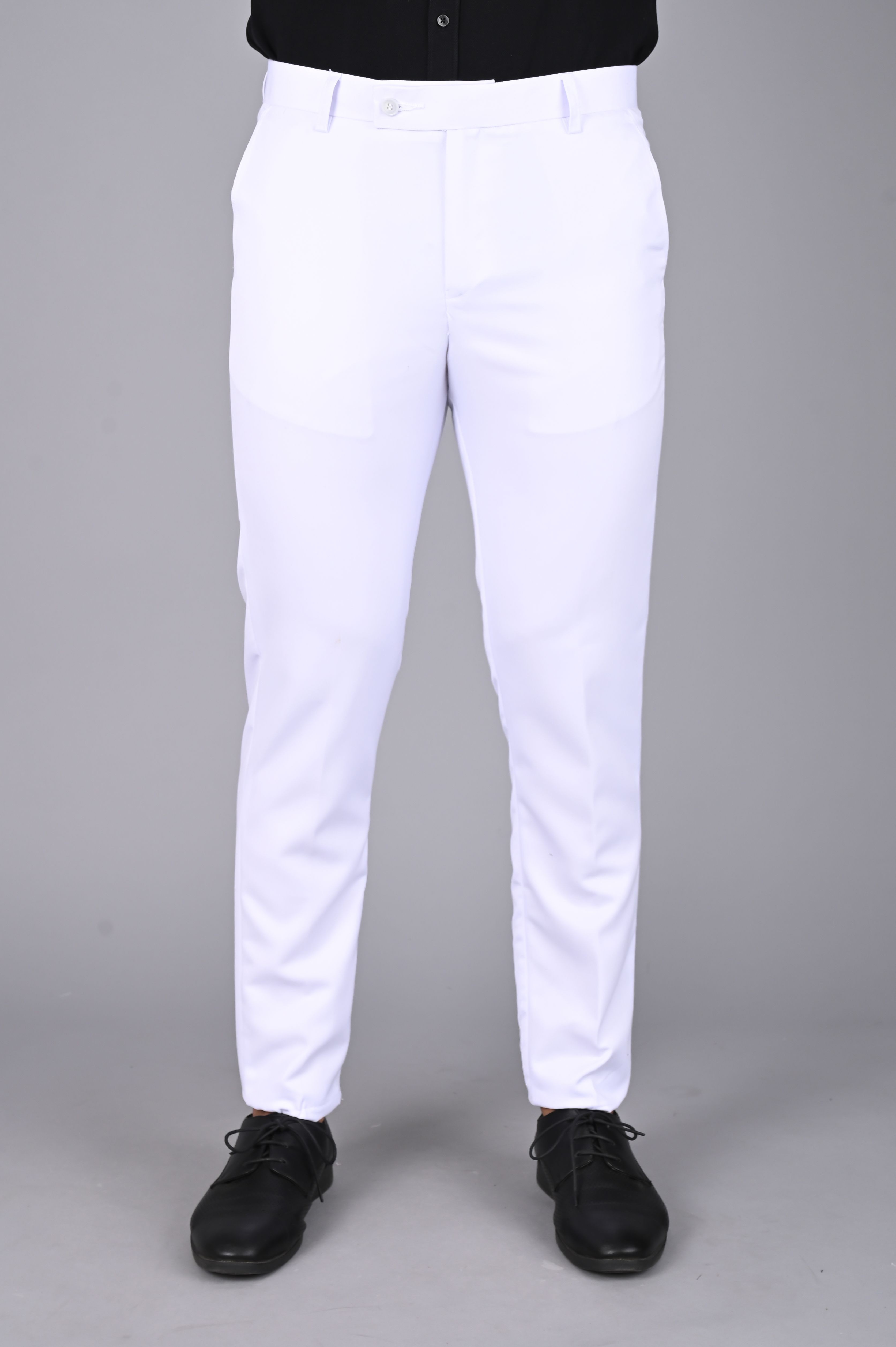     			MANCREW - White Viscose Slim - Fit Men's Formal Pants ( Pack of 1 )