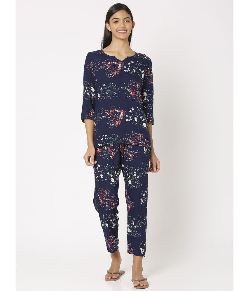     			Smarty Pants - Blue Cotton Women's Nightwear Nightsuit Sets ( Pack of 1 )
