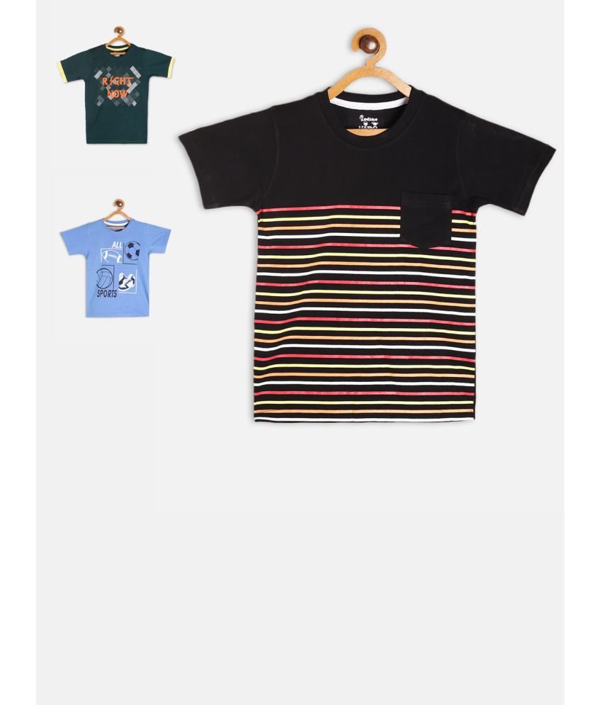 The Indian Kids - Multicolor Cotton Boy's T-Shirt ( Pack of 3 )