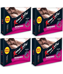 KamaSutra Dotted Condom Desire (12 Pieces) - Pack of 4