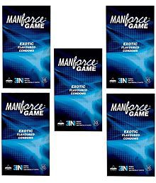 MANFORCE Game Condom (Set of 5, 50 Sheets)