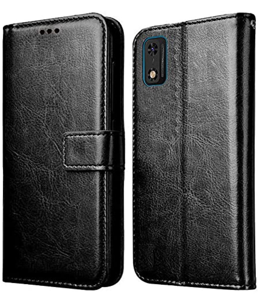     			Megha Star - Black Artificial Leather Flip Cover Compatible For Itel A23 Pro ( Pack of 1 )