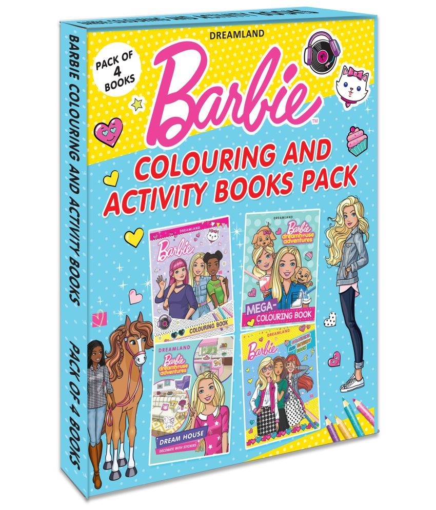 Barbie Colouring and Activity Books Pack (A Pack of 4 Books) Buy