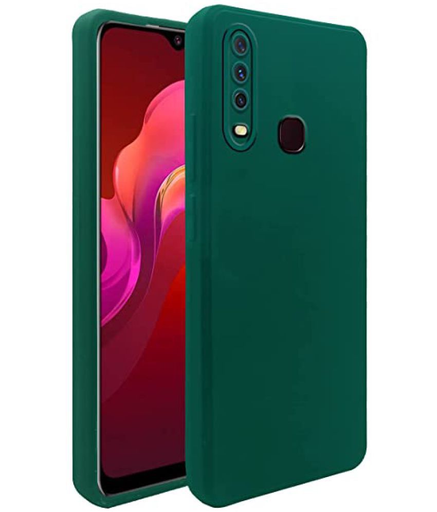     			Doyen Creations - Green Silicon Silicon Soft cases Compatible For Vivo Y17 ( Pack of 1 )