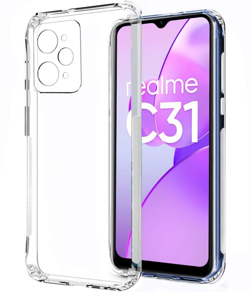     			Kosher Traders - Transparent Silicon Plain Cases Compatible For Realme C31 ( Pack of 1 )